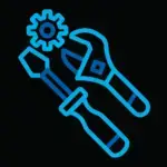 Equipment repair service icon